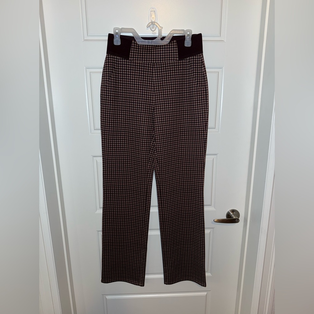 NWT Brown plaid High-Waisted Pants
